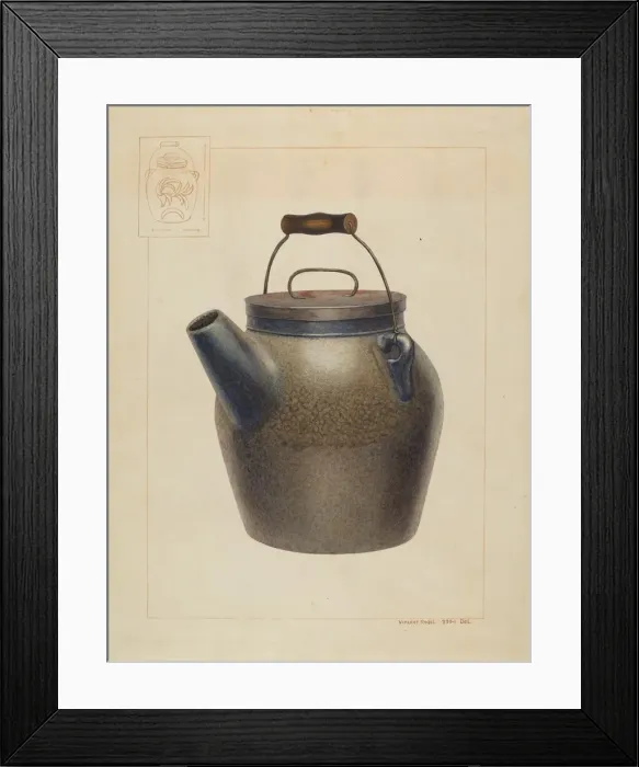 Framed Print : Water Crock, c. 1938. Creator: Vincent P. Rosel Framed Print : Water Crock, c. 1938. Creator: Vincent P. Rosel