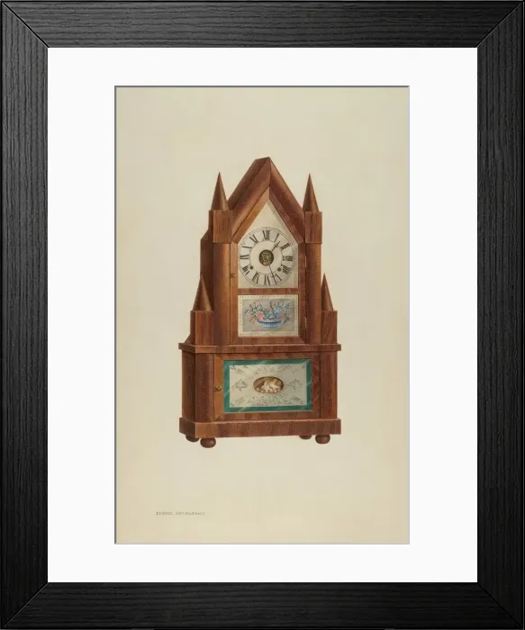 Framed Print : Shelf Clock, c. 1939. Creator: Lorenz Rothkrantz Framed Print : Shelf Clock, c. 1939. Creator: Lorenz Rothkrantz