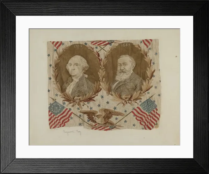 Framed Print : Historical Printed Cotton, c. 1939. Creator: Suzanne Roy