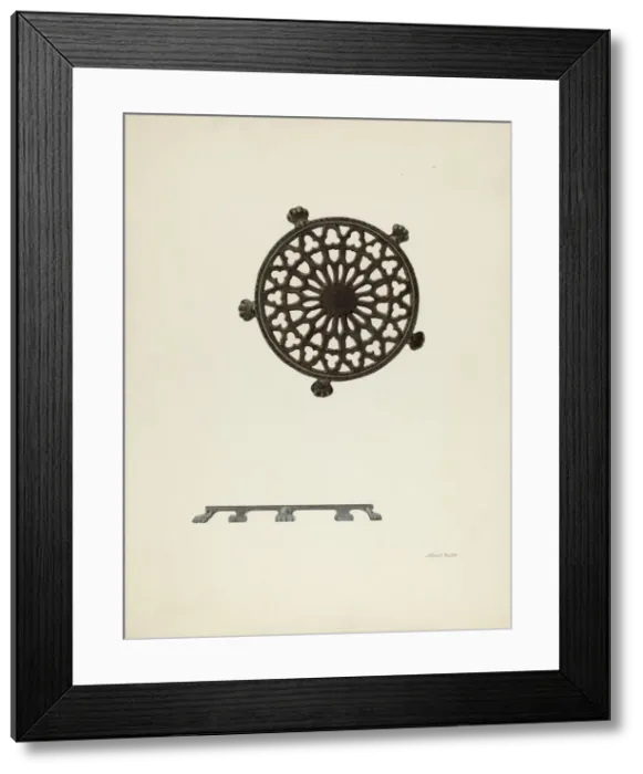 Framed Print : Trivet, c. 1939. Creator: Albert Rudin Framed Print : Trivet, c. 1939. Creator: Albert Rudin