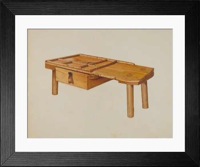 Framed Print : Shoemakers Bench, c. 1937. Creator: Albert Ryder Framed Print : Shoemakers Bench, c. 1937. Creator: Albert Ryder