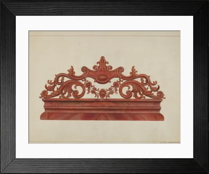 Framed Print : Headboard, c. 1937. Creator: Gordon Saltar Framed Print : Headboard, c. 1937. Creator: Gordon Saltar