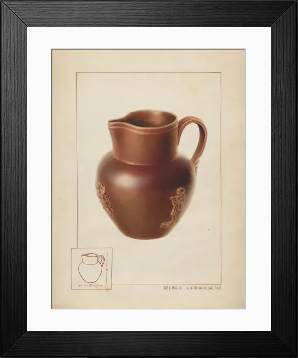Framed Print : Pitcher, c. 1937. Creator: Gordon Saltar Framed Print : Pitcher, c. 1937. Creator: Gordon Saltar