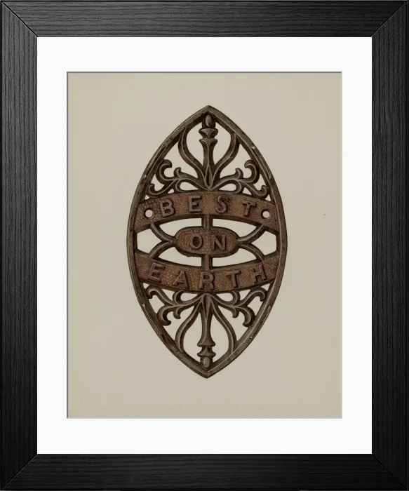 Framed Print : Trivet, c. 1939. Creator: Albert Rudin Framed Print : Trivet, c. 1939. Creator: Albert Rudin