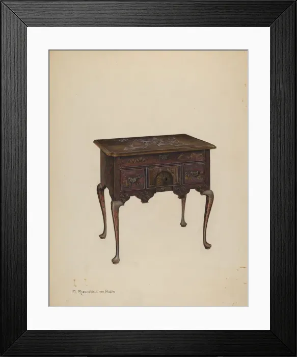 Framed Print : Lowboy, c. 1938. Creator: M. Rosenshield-von-Paulin Framed Print : Lowboy, c. 1938. Creator: M. Rosenshield-von-Paulin
