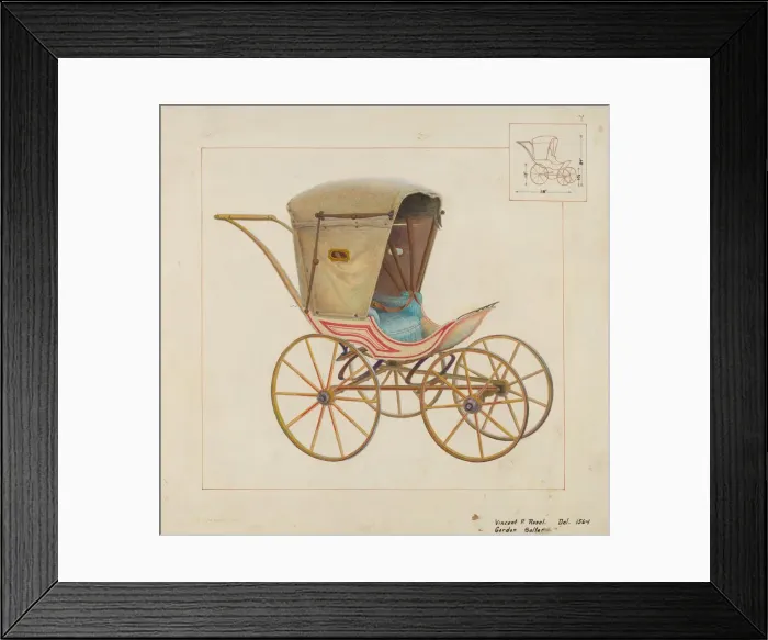 Framed Print : Baby Carriage, c. 1937. Creator: Vincent P. Rosel Framed Print : Baby Carriage, c. 1937. Creator: Vincent P. Rosel
