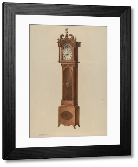 Framed Print : Tall Clock, c. 1938. Creators: M. Rosenshield-von-Paulin, Lawrence Philips Framed Print : Tall Clock, c. 1938. Creators: M. Rosenshield-von-Paulin, Lawrence Philips