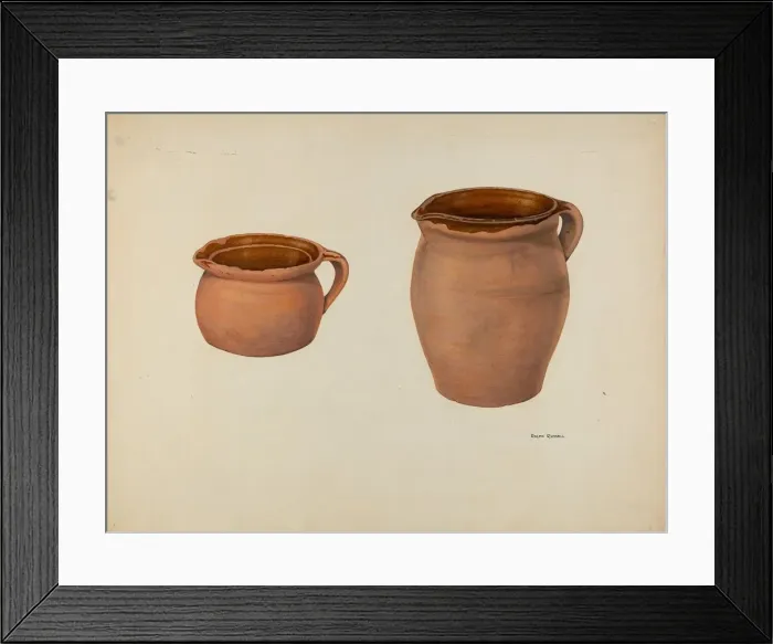 Framed Print : Zoar Milk Pitcher, c. 1939. Creator: Ralph Russell Framed Print : Zoar Milk Pitcher, c. 1939. Creator: Ralph Russell