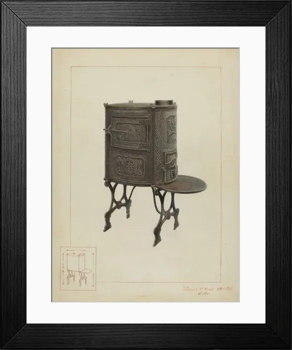 Framed Print : Franklin Baking Oven, c. 1937. Creator: Vincent P. Rosel Framed Print : Franklin Baking Oven, c. 1937. Creator: Vincent P. Rosel
