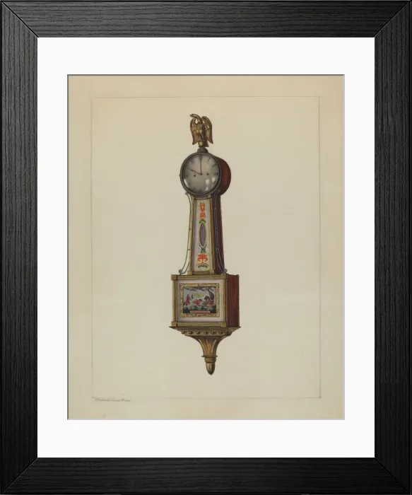 Framed Print : Banjo Clock, c. 1937. Creator: M. Rosenshield-von-Paulin Framed Print : Banjo Clock, c. 1937. Creator: M. Rosenshield-von-Paulin