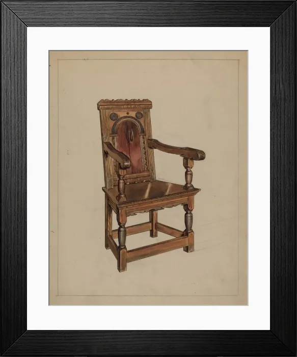 Framed Print : Chair, c. 1937. Creator: M. Rosenshield-von-Paulin Framed Print : Chair, c. 1937. Creator: M. Rosenshield-von-Paulin