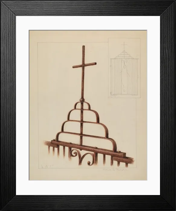 Framed Print : Cross, c. 1937. Creator: Manuel G. Runyan Framed Print : Cross, c. 1937. Creator: Manuel G. Runyan