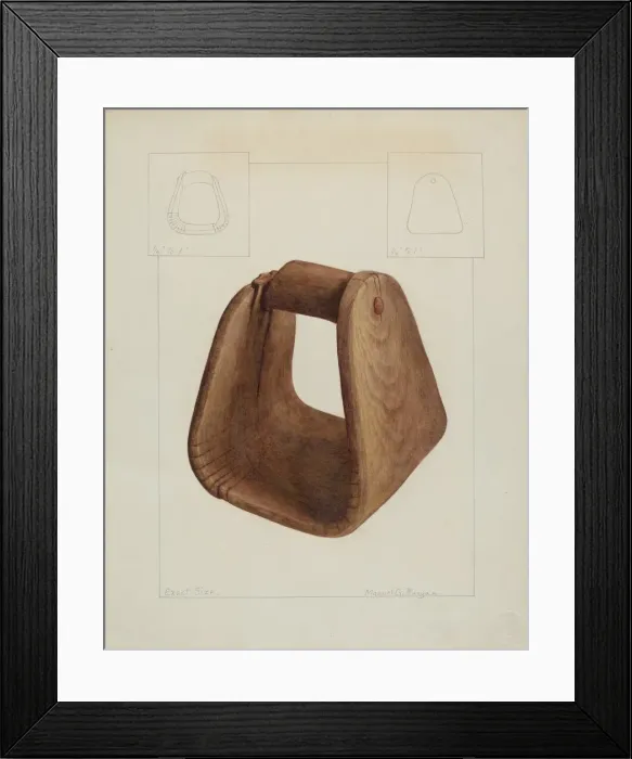 Framed Print : Saddle Stirrup, c. 1938. Creator: Manuel G. Runyan Framed Print : Saddle Stirrup, c. 1938. Creator: Manuel G. Runyan