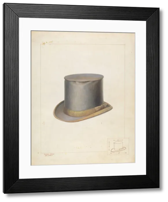 Framed Print : High Beaver Hat, c. 1937. Creator: Gordon Saltar Framed Print : High Beaver Hat, c. 1937. Creator: Gordon Saltar