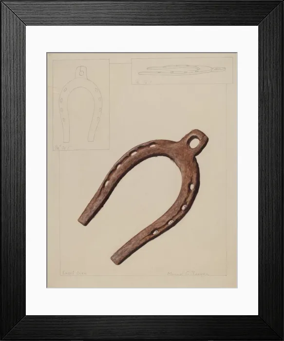 Framed Print : Mule Shoe, c. 1937. Creator: Manuel G. Runyan Framed Print : Mule Shoe, c. 1937. Creator: Manuel G. Runyan