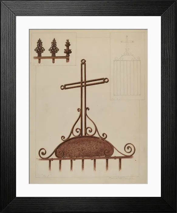 Framed Print : Cross, c. 1937. Creator: Manuel G. Runyan Framed Print : Cross, c. 1937. Creator: Manuel G. Runyan