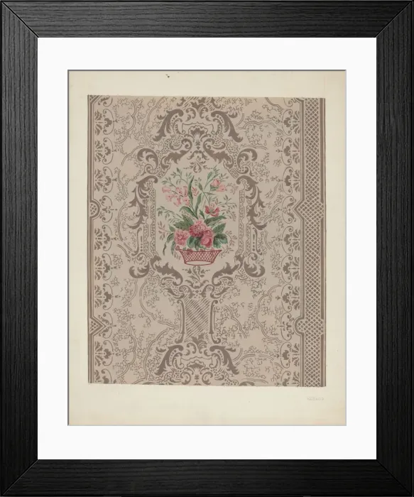 Framed Print : Bandbox (Wall Paper), c. 1939. Creator: Gilbert Sackerman Framed Print : Bandbox (Wall Paper), c. 1939. Creator: Gilbert Sackerman