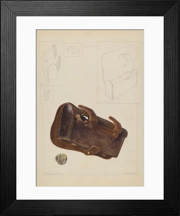Framed Print : Cartridge Box and Bullet, c. 1937. Creator: Manuel G. Runyan Framed Print : Cartridge Box and Bullet, c. 1937. Creator: Manuel G. Runyan