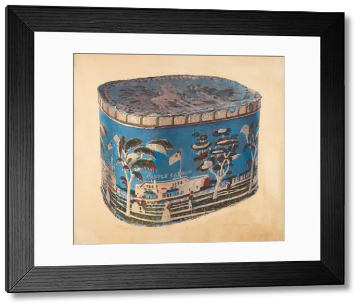 Framed Print : Bandbox with Cover, c. 1939. Creator: Gilbert Sackerman Framed Print : Bandbox with Cover, c. 1939. Creator: Gilbert Sackerman