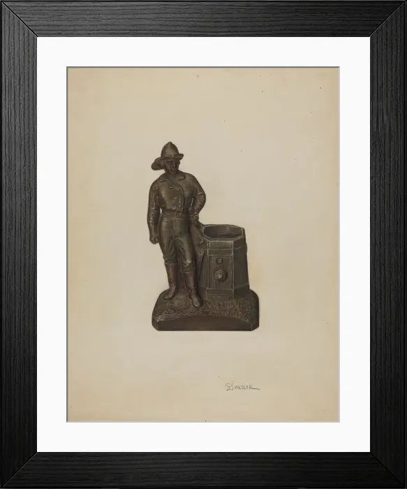 Framed Print : Match Holder, c. 1939. Creator: Selma Sandler Framed Print : Match Holder, c. 1939. Creator: Selma Sandler