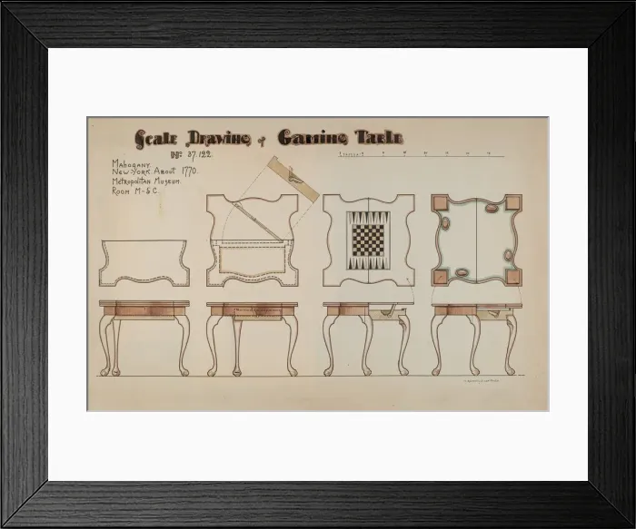 Framed Print : Gaming Table, c. 1940. Creator: M. Rosenshield-von-Paulin Framed Print : Gaming Table, c. 1940. Creator: M. Rosenshield-von-Paulin