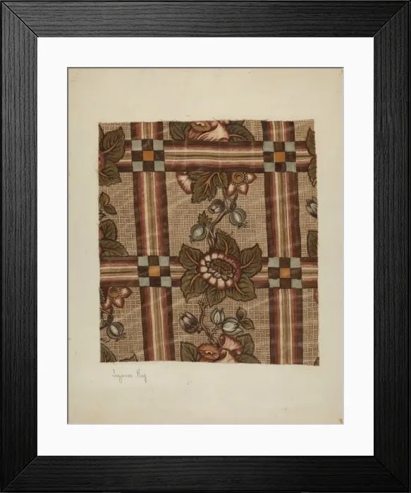 Framed Print : Printed Cotton, c. 1940. Creator: Suzanne Roy Framed Print : Printed Cotton, c. 1940. Creator: Suzanne Roy