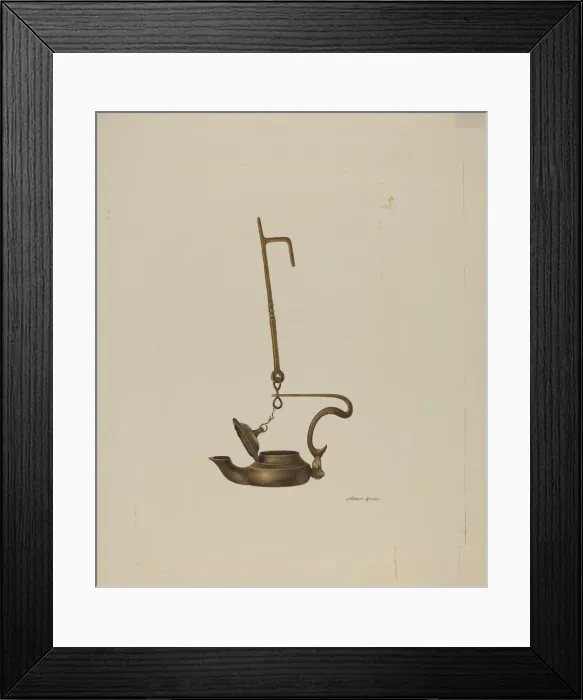 Framed Print : Betty Lamp, c. 1940. Creator: Albert Rudin Framed Print : Betty Lamp, c. 1940. Creator: Albert Rudin