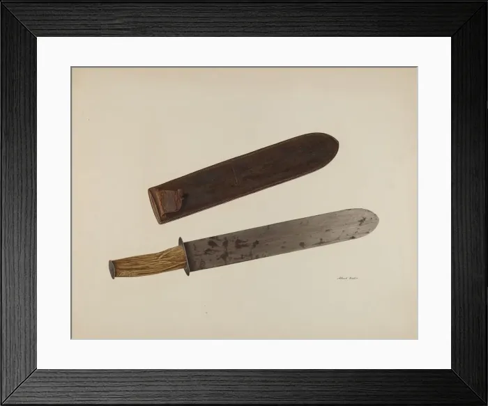 Framed Print : Knife and Sheath, c. 1941. Creator: Albert Rudin Framed Print : Knife and Sheath, c. 1941. Creator: Albert Rudin