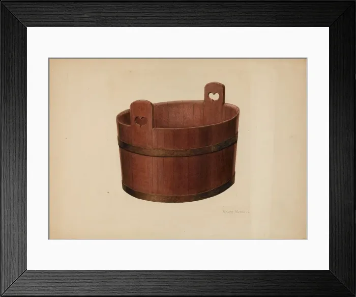 Framed Print : Milk Tub, c. 1941. Creator: Ralph Russell Framed Print : Milk Tub, c. 1941. Creator: Ralph Russell