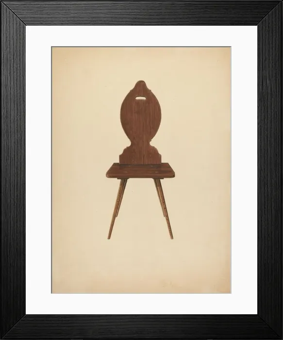 Framed Print : Zoar Peasant'Chair, c. 1941. Creator: Ralph Russell Framed Print : Zoar Peasant'Chair, c. 1941. Creator: Ralph Russell