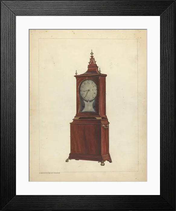 Framed Print : Shelf Clock, c. 1953. Creator: M. Rosenshield-von-Paulin Framed Print : Shelf Clock, c. 1953. Creator: M. Rosenshield-von-Paulin
