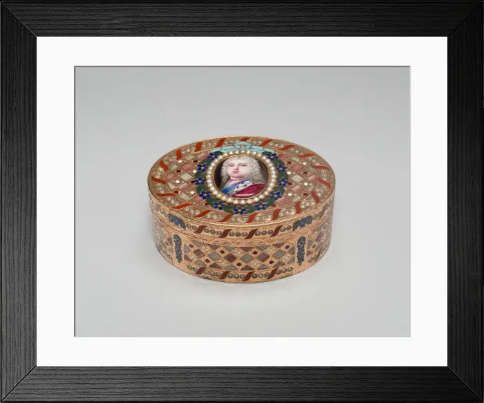 Framed Print : Snuff Box: Portrait of Saxon Prince, Dresden, c. 1775 / 80 Framed Print : Snuff Box: Portrait of Saxon Prince, Dresden, c. 1775 / 80