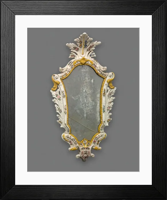 Framed Print : Mirror: Male Harlequin, Italy, 1740 / 60. Creator: Unknown Framed Print : Mirror: Male Harlequin, Italy, 1740 / 60. Creator: Unknown