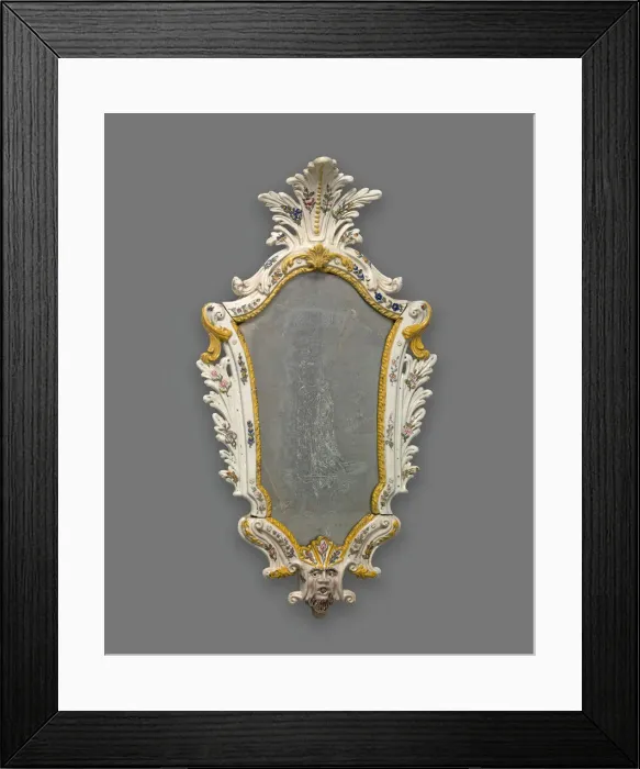 Framed Print : Mirror: Female Harlequin, Italy, 1740 / 60. Creator: Unknown Framed Print : Mirror: Female Harlequin, Italy, 1740 / 60. Creator: Unknown