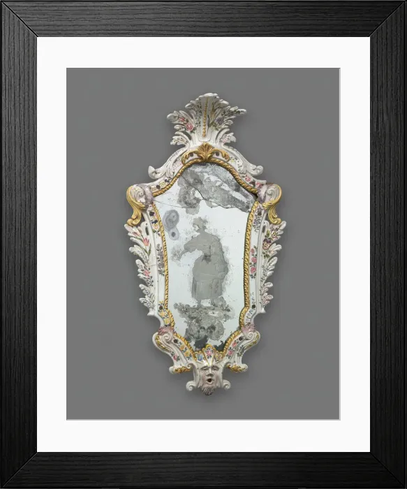 Framed Print : Mirror: Shepherdess, Italy, 1740 / 60. Creator: Unknown Framed Print : Mirror: Shepherdess, Italy, 1740 / 60. Creator: Unknown