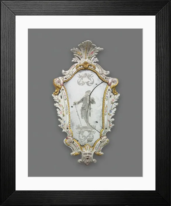 Framed Print : Mirror: Courtier, Italy, 1740 / 60. Creator: Unknown Framed Print : Mirror: Courtier, Italy, 1740 / 60. Creator: Unknown
