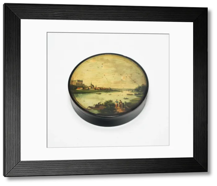 Framed Print : Box with Fortress of Sonnenstein, Germany, Late 18th century Framed Print : Box with Fortress of Sonnenstein, Germany, Late 18th century