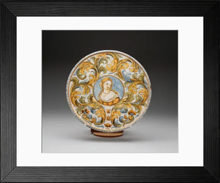 Framed Print : Tazza, Castelli, Early 18th century. Creator: Unknown Framed Print : Tazza, Castelli, Early 18th century. Creator: Unknown