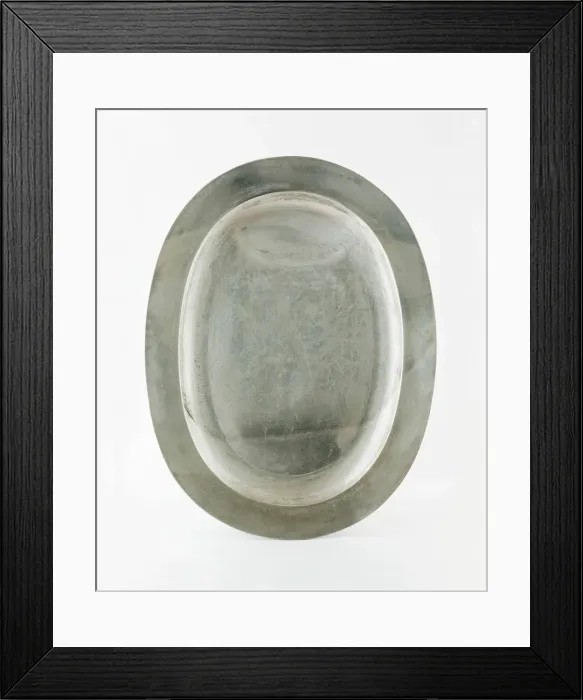 Framed Print : Oval Serving Platter, Birmingham, 1767 / 78. Creator: John Ingram Framed Print : Oval Serving Platter, Birmingham, 1767 / 78. Creator: John Ingram