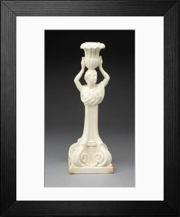 Framed Print : Candlestick, Yorkshire, 1780 / 1800. Creator: Leeds Pottery Framed Print : Candlestick, Yorkshire, 1780 / 1800. Creator: Leeds Pottery