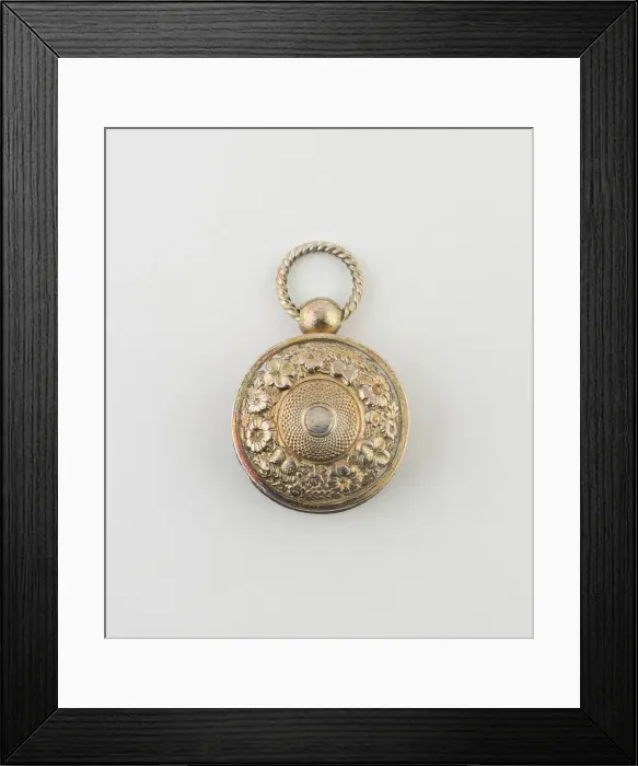 Framed Print : Watch-Shaped Vinaigrette, Birmingham, 1820 / 21. Creator: Joseph Taylor Framed Print : Watch-Shaped Vinaigrette, Birmingham, 1820 / 21. Creator: Joseph Taylor
