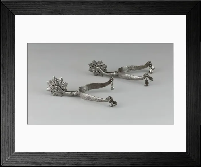 Framed Print : Pair of Rowel Spurs, Northern Europe, early 17th century. Creator: Unknown Framed Print : Pair of Rowel Spurs, Northern Europe, early 17th century. Creator: Unknown