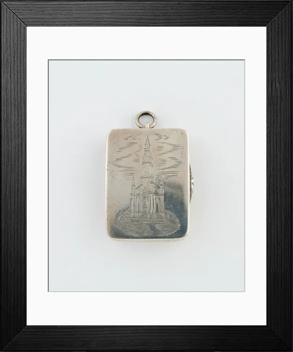 Framed Print : Vinaigrette with View of Sir Walter Scott Memorial, Birmingham, 1870 / 71 Framed Print : Vinaigrette with View of Sir Walter Scott Memorial, Birmingham, 1870 / 71
