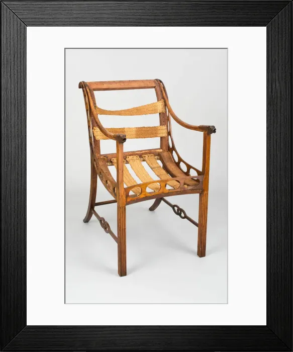 Framed Print : Armchair (one of two), Northern Europe, c. 1830. Creator: Unknown Framed Print : Armchair (one of two), Northern Europe, c. 1830. Creator: Unknown