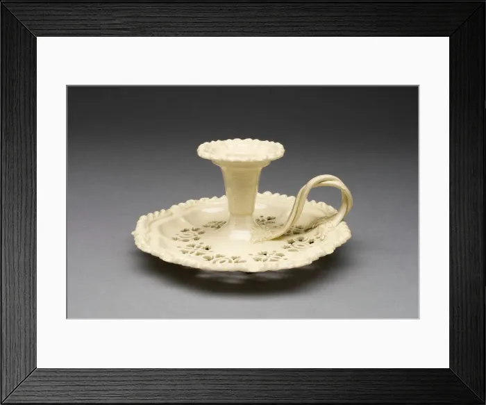 Framed Print : Candlestick, Yorkshire, 1780 / 1800. Creator: Leeds Pottery Framed Print : Candlestick, Yorkshire, 1780 / 1800. Creator: Leeds Pottery