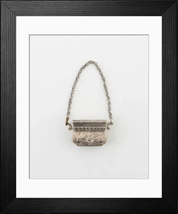 Framed Print : Purse-Shaped Vinaigrette with View of Windsor Castle, Birmingham, 1843 / 44 Framed Print : Purse-Shaped Vinaigrette with View of Windsor Castle, Birmingham, 1843 / 44
