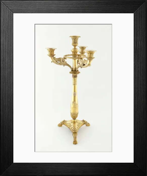 Framed Print : Four Light Candelabrum (one of a pair), Paris, 1809  /  19. Creator