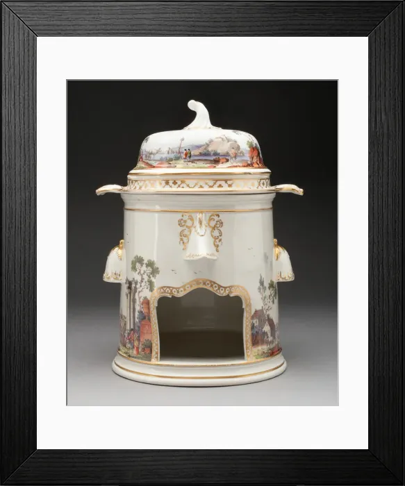 Framed Print : Food Warmer (Rechaud), Munich, c. 1760. Creator: Nymphenburg Porcelain Manufactory Framed Print : Food Warmer (Rechaud), Munich, c. 1760. Creator: Nymphenburg Porcelain Manufactory