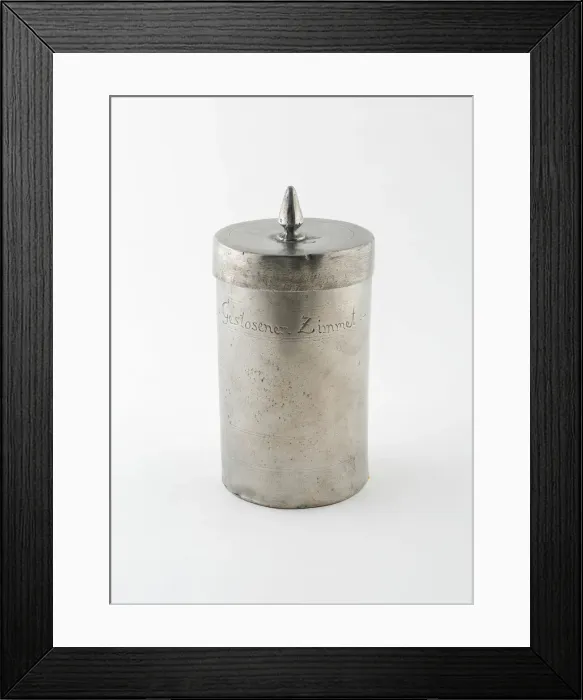 Framed Print : Canister for Cinnamon, Tübingen, c. 1774. Creator: Martin Boeckmann Framed Print : Canister for Cinnamon, Tübingen, c. 1774. Creator: Martin Boeckmann