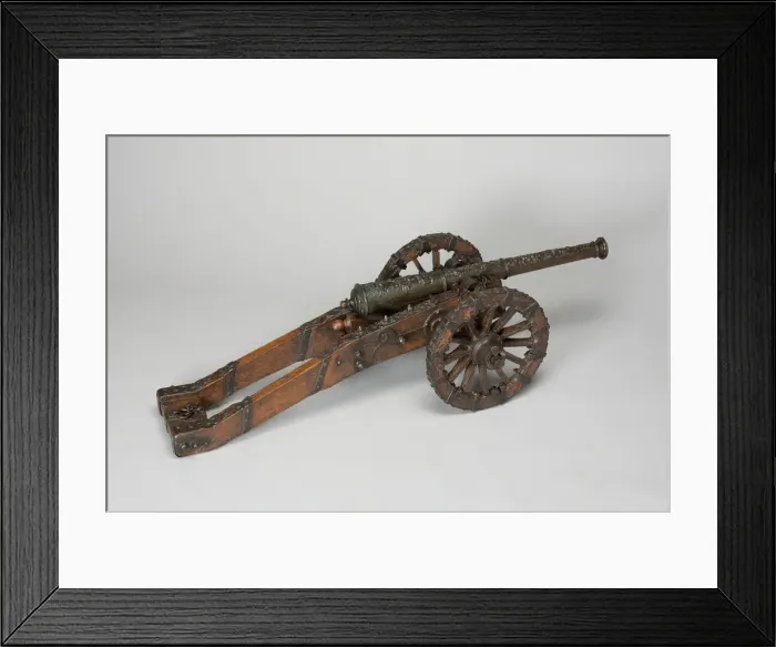 Framed Print : Model Artillery with Field Carriage, France, 1580 / 1600. Creator Framed Print : Model Artillery with Field Carriage, France, 1580 / 1600. Creator